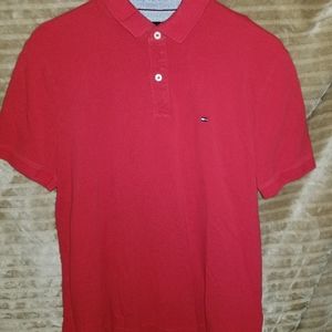 Tommy Hilfiger Red Polo Shirt Size L
